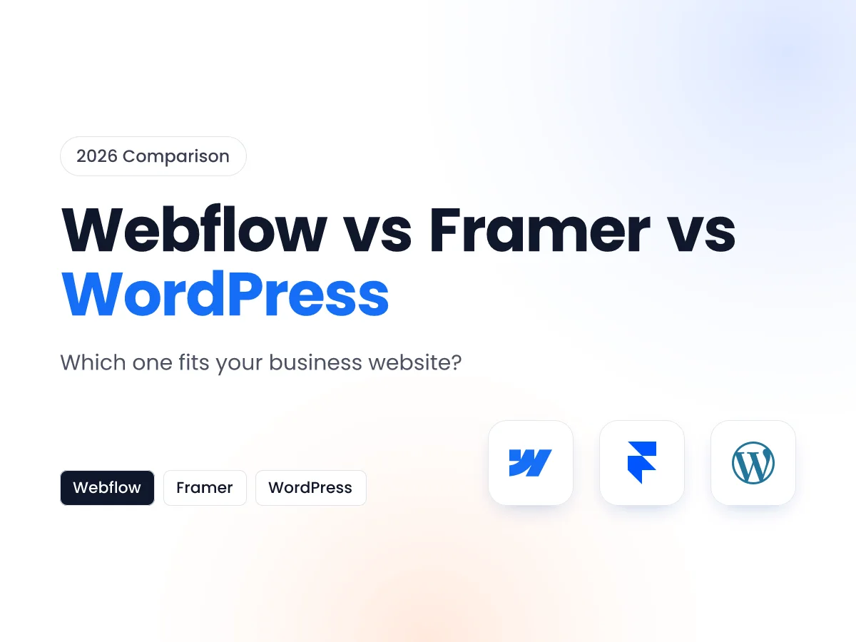 Webflow vs Framer vs WordPress in 2026: Which Should You Choose for a Business Website?