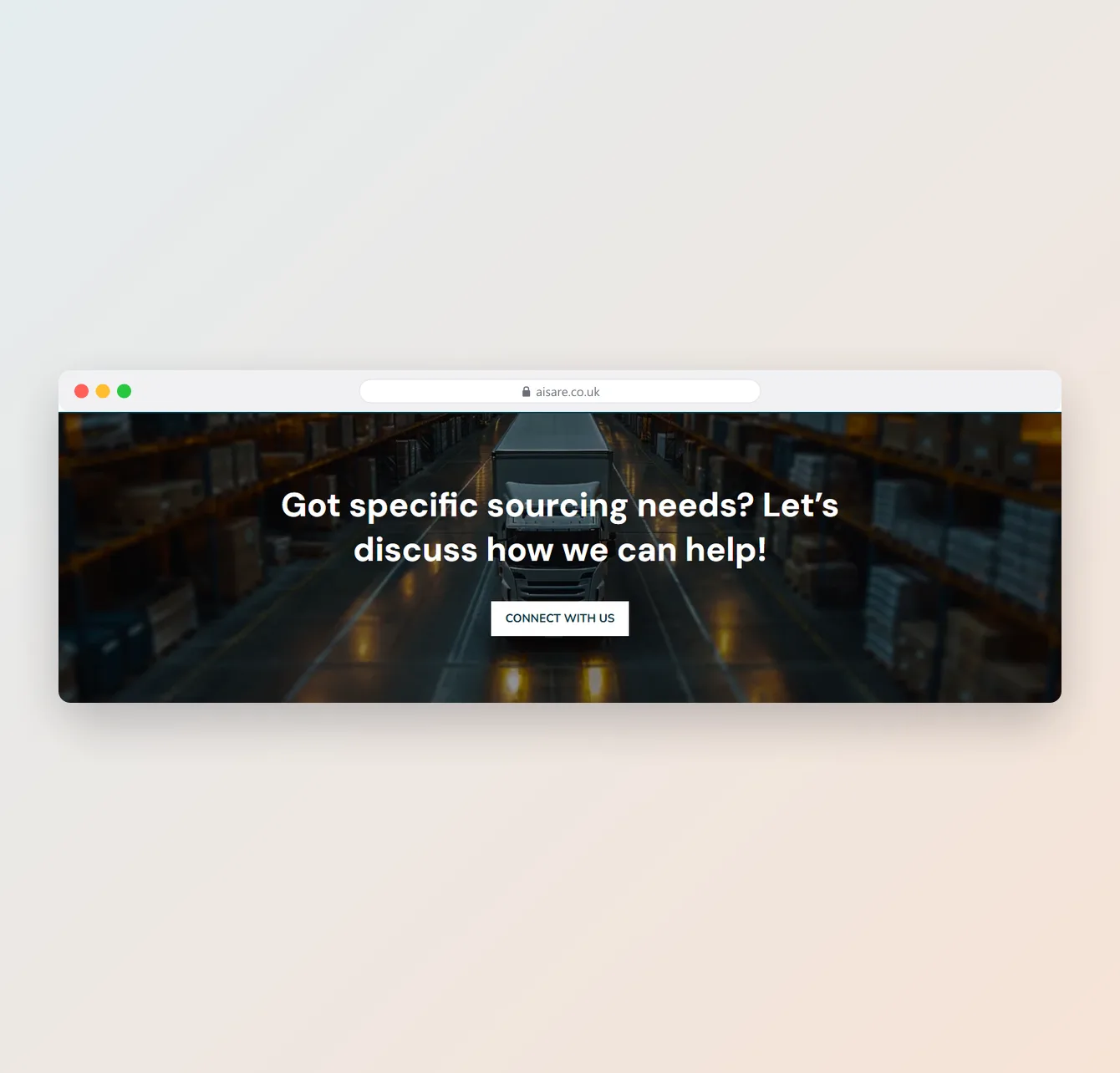 Aisare trading company website – screen 3