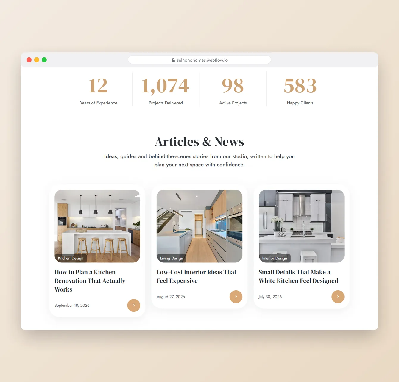 Selhono interior design studio – screen 3