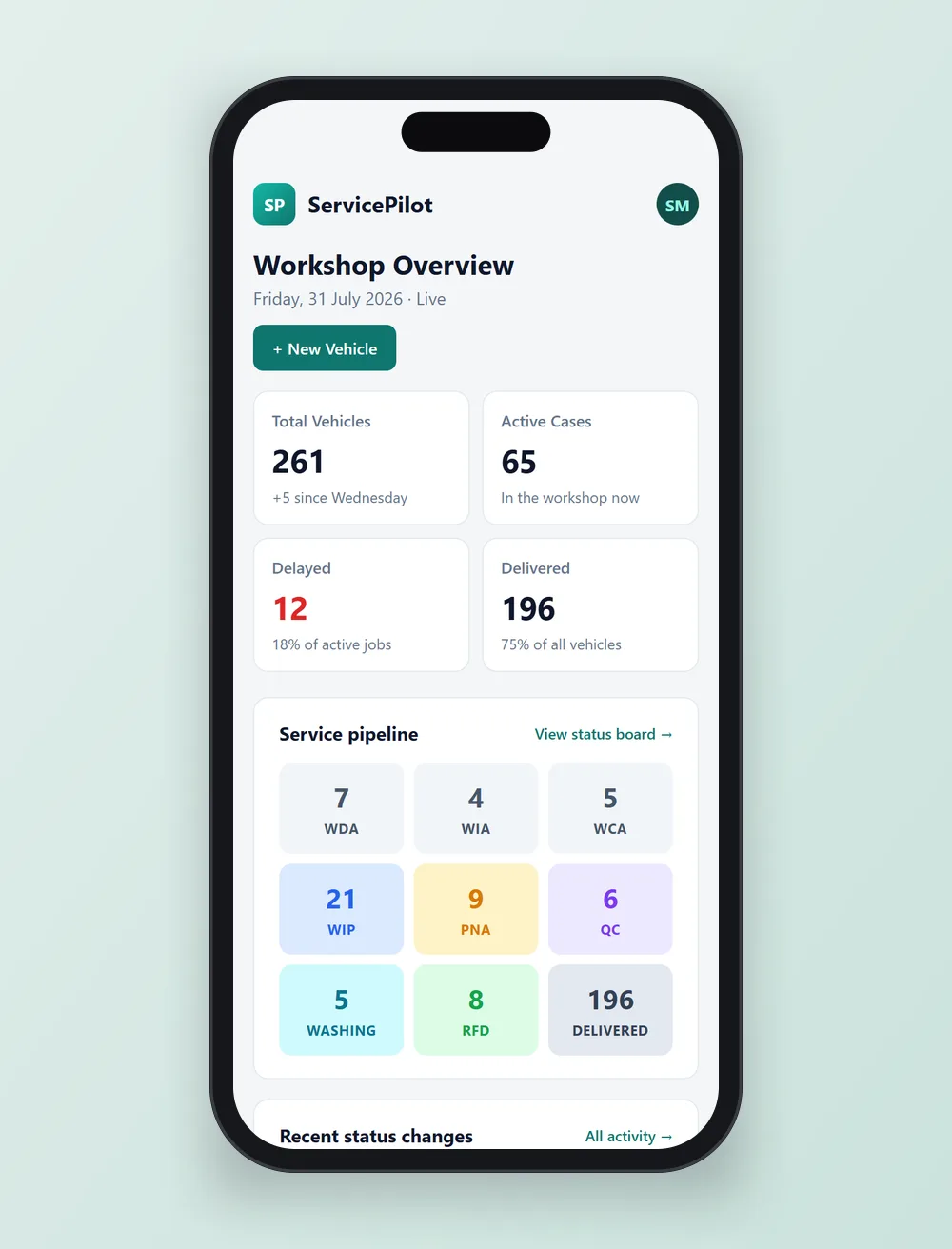 ServicePilot on mobile